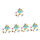 ibasenice 5 Sets Stacking High Toys Animal Learning Blocks Animal Pattern Block Animal Jigsaw Board Baby Animals Baby Stacking Toys Wood Toy Kids Puzzles Infant Toy Indoor Child Disc Wooden