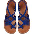 Capana Handwoven Women's Flat Sandals,Strappy Sandals for Women, Boho Sandals, Walking Sandals Women, Rope Sandals, Beach Sandals for Women, Water Sandals, Royal Blue, 4 UK