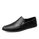 WUXUN-SHOES Personality Temperament Lightweight Man Driving Penny Shoes Loafer Casual OX Leather Soft Sole Plain Business Bean Shoes Small Size36 Boat Moccasins Loafers for Men Black Size: 12 UK