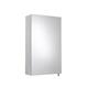 Croydex Cullen White Steel Bathroom Mirror Cabinet, Single Door Cabinet with Adjustable Internal Shelf, Pre-Assembled & All Hardware Included, Help 'n' Hang Single Person Easy Installation, 52x30x12cm