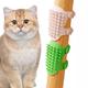 Cat Corner Brush, Wall Brush for Cats, Self Grooming for Pets, Wall Scratcher for Cats, Wall Brush for Cats, Universal Silicone with Adjustable Straps for Domestic Cats, Puppies (Color : 1)