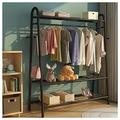 MOTHY Clothes Drying Rack Freestanding Hanger Heavy Duty Coat Rails Garment Dress Hanging Display Stand for Bedroom Office Entryway/Black/135Cm wwyy