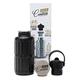 Velo Canteen 13.5 Oz, Fits in Bicycle Bottle Cage, 2 Lids (Straw Lid), Black Color, Double Walled Vacuum Insulated Stainless Steel, Coffee Bottle