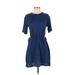 Old Navy Casual Dress - DropWaist: Blue Solid Dresses - Women's Size Small