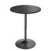 Orren Ellis Nakano Counter Height Pedestal Dining Table w/ Swivelling Tabletop Wood in Black | 33" H x 23.62" L x 23.62" W | Wayfair