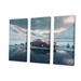 Ebern Designs Classic German Car Scenery III On Canvas 3 Pieces Print Metal in Red/White | 40 H x 60 W x 1 D in | Wayfair