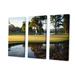 Ebern Designs Golf Putting Green Tranquility II On Canvas 3 Pieces Print Metal in Black/Green/Yellow | 32 H x 48 W x 1 D in | Wayfair