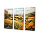 Fleur De Lis Living Farm Harvest Symphony Pastoral III On Canvas 3 Pieces Print Metal in Green/Yellow | 40 H x 60 W x 1 D in | Wayfair
