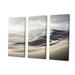 Highland Dunes Coastal Sand Coastal Dunes II On Canvas 3 Pieces Print Canvas in White | 28 H x 36 W x 1 D in | Wayfair