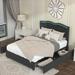 Ivy Bronx Jordache Upholstered Platform Storage Bed Upholstered in Black | 44.62 H x 62.62 W x 84.32 D in | Wayfair