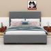 Latitude Run® Rikhard Upholstery Platform Bed w/ Four Drawers On Two Sides Upholstered/Velvet in Gray | 41 H x 57.7 W x 77.8 D in | Wayfair