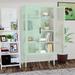 Latitude Run® Elayjah Display Stand Glass in Green | 61.02 H x 31.5 W x 12.6 D in | Wayfair 79C66643207A48CBB8577543041DF64A