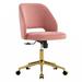 Mercer41 Srivar Velvet Side Chair Dining Chair Upholstered/Metal in Pink | Wayfair C1E7AB01C4C341CD8281F6648B67AAF1