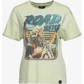 Queen Kerosin Road Bitch T-Shirt Donna, giallo, dimensione XL per donne