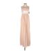 Donna Morgan Cocktail Dress - Maxi: Tan Dresses - New - Women's Size 0