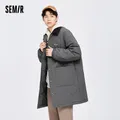 Semir cappotto imbottito in cotone da uomo cappotto lungo allentato con zucca leggera 2022 contrasto