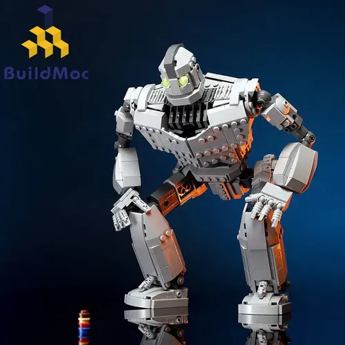 Neue MOC Roboter Fit Die Eisen Roboter Stadt Figuren Riesen Modell Bausteine Ziegel Kinder Spielzeug
