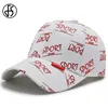 FS Rot Weiß Marke Baseball Caps Für Männer Baumwolle Sommer Frauen Paar Hut Amerikanischen Straße Brief Hip Hop Cap Casquette Femme 2025