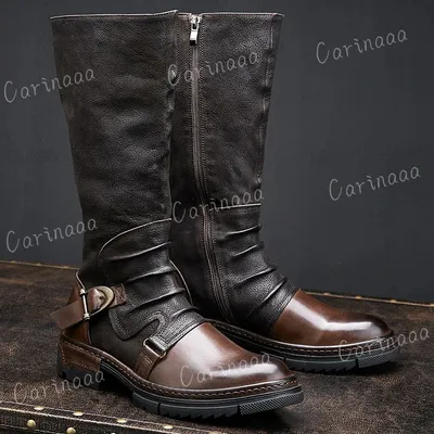 Herren Mittelalter Retro PU Leder Schuh Mittelalter Stiefeletten Viktorianisch Renaissance Stiefel Cosplay Schuhe Image