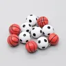 6 stücke Fußball Basketball Sportspiel Harz Charms Simulation Mini-Ball Anhänger für Halskette