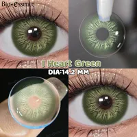 Bio-Essenz 2 Stück farbige Kontaktlinsen grün gefärbte Linsen jubby Farb kontaktlinse schöne Pupille