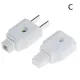 US American 2 Flat Pin AC Electric Power Male Plug Female Socket Outlet Adapter Wire Extension Cord