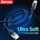 AMPCOM Ultra-Flexible Network Cable CAT 6A Ultra-Soft 10Gbps RJ45 Cat6a Ethernet LAN Cable RJ45