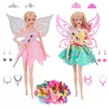 Barbies Doll Clothes Fairy Dress Butterfly Wing One Piece Dress Suitable For 11.8 inch Doll Evening