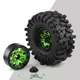 RS 4Pcs 1.9 Beadlock Wheel Rim Rubber Tire Set for 1/10 RC Crawler TRX4 Axial SCX10&SCX10 II RBx10
