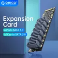 ORICO M.2 Key PCIE Gen3 to 6 Ports SATA 3.0 Adapter Card NVMe to SATA Converter Card NVME PCIe 3.0
