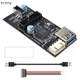 Header 19pin to Type E + 19Pin Motherboard 1 to 2 Splitter USB 3.0 Hub USB Adapter Conector USB