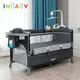 Brotish Baby Bed Adaptable to Splicing Bed Crib Pendulum Folding Cradle Removable Portable Newborn