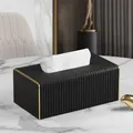 Home Decoraction Luxury European Style Tissue Box High Quality Leather Tissue Holder Hotel Living