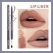 8 Colors Matte Nude Lip Liner Set Dual-Ended Lip Liner Lipstick Long Lasting Smooth Lip Crayon Nourishing Lipstick Lip Liner Pencil With Sponge Brush Lip Liner Set