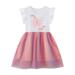 2DXuixsh Toddler Girl Corduroy Jumper Girls Floral Dress Butterfly Short Sleeve Pleated Casual Lace Dresses Pink Butterfly Gradient Dress for Kids 2 To 7 Years Dress Tulle Women Pink Size 6 Years