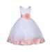 Ekidsbridal Ivory Floral Lace Bodice Rose Petal Tulle Junior Flower Girl Dress Beauty Pageant Communion Baptism Ball Gown 165S S