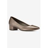 Wide Width Women's Heidi Ii Pump by Ros Hommerson in Bronze Leather (Size 11 W)