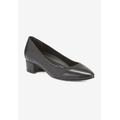 Wide Width Women's Heidi Ii Pump by Ros Hommerson in Black Leather (Size 10 W)