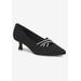 Wide Width Women's Bonnie Pump by Ros Hommerson in Black Micro (Size 6 W)