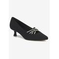 Wide Width Women's Bonnie Pump by Ros Hommerson in Black Micro (Size 6 1/2 W)