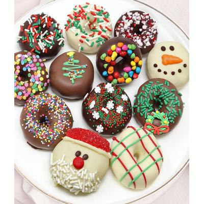 Christmas Holiday Belgian Chocolate Covered Mini Donuts