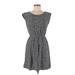 Zara Basic Casual Dress - Mini Scoop Neck Sleeveless: Gray Dresses - Women's Size Medium