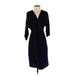 Zara Basic Casual Dress - Wrap: Blue Dresses - Women's Size X-Small