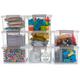 Bienvoun 8 Packs Small Storage Box with Lid Plastic Stackable Storage Boxes with Handles Clear,3L,22 * 17 * 10.5 cm