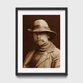 A4 FRAMED READY TO HANG v2 - Edward Curtis - Self-Portrait (1899) Photo Poster Photograph Art Print