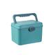 Gyj&mmm First Aid Kit 8.46 Inch Plastic Small First Aid Box Medicine Storage Box Household Portable Handle Double Layer Medical Medicine Storage Box Medical Box First Aid Box (Color : Blue)