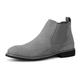 Halfword Mens Chelsea Boots Formal Suede Dress Boots for Men Comfortable Oxfords Ankle Boots Grey 8