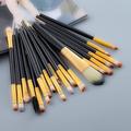 Makeup Brush 20pcs Portable Wooden Lightweight Makeup Tool Eyeshadow Eyeliner Eyebrow Eye Concealer Lip Brush Eye Foundation Brushes (Color : Black Purple)