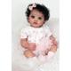 MIELETE Reborn Baby Dolls 23inch 57cm Black Skin Girl Realistic Newborn Babies Silicone Baby Doll That Look Real Lifelike Baby Dolls (Pink)