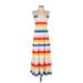 J.Crew Casual Dress - Maxi: White Stripes Dresses - Women's Size X-Small